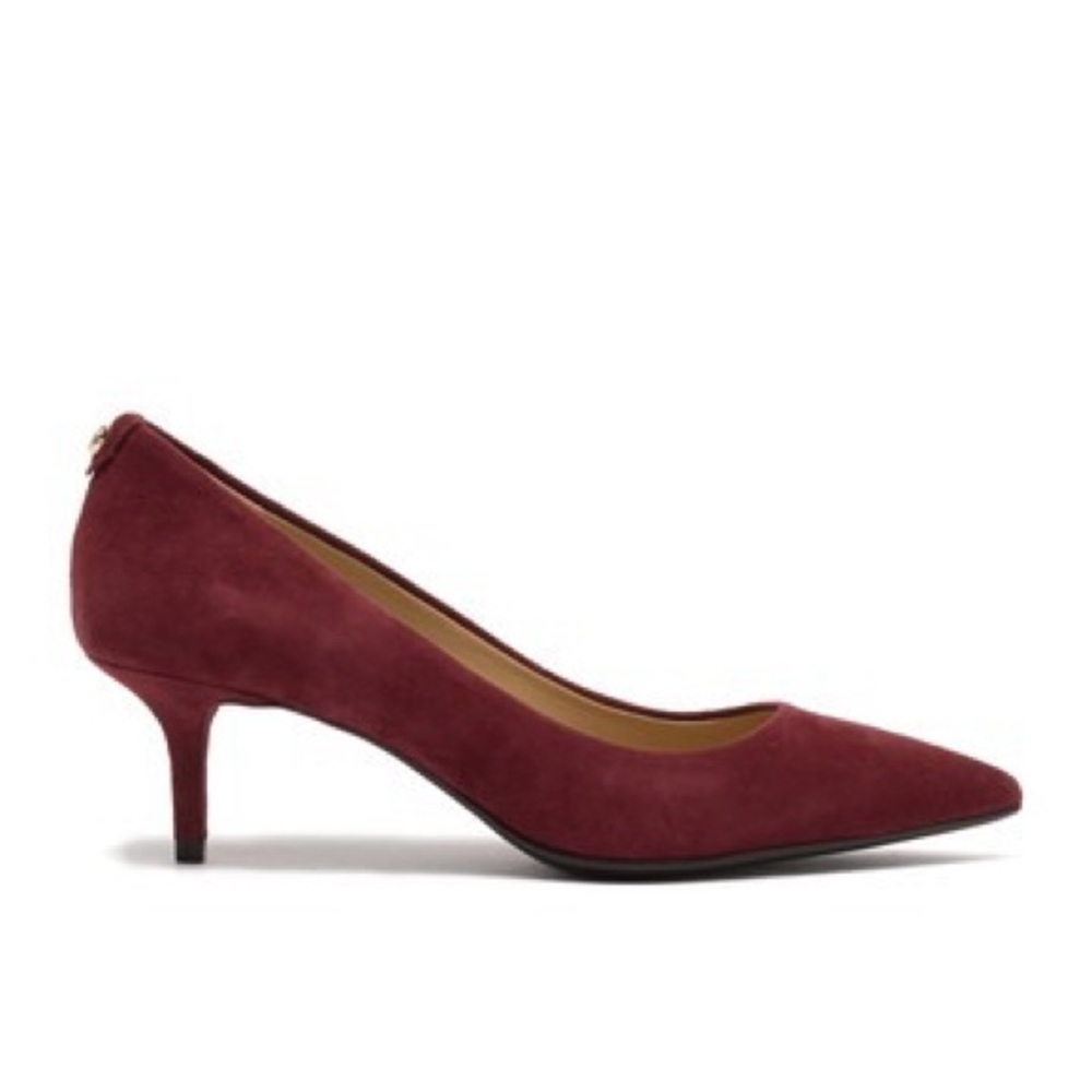Michael Kors Brandy Suede Leather Kitten Heel Pump - Picture 3 of 5